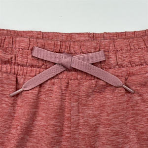 Excelente oferta en pantalones cortos deportivos informales Tejido de Jersey de doble melocotón Tejido de poliéster Space Dye Knit Cierre de cordón de cintura media suave - Product Image 4