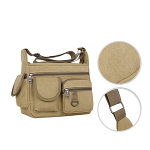 กระเป๋าถือสะพายข้างคุณภาพสูงแบบกันน้ำ  ผ้าแคนวาส  สำหรับผู้ชายและผู้หญิง  พร้อมโลโก้สั่งทำได้ - Product Image 5