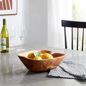 Bol décoratif en bois sculpté fait main, finition bois naturel, pour servir des aliments, offrir en cadeau, décoration de la maison - Product Image 2