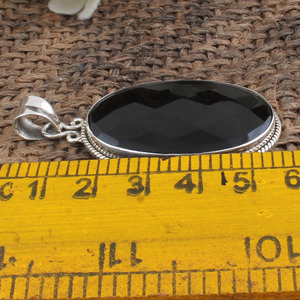 Colgante de Ónix Negro Natural, Plata de Ley 925, Oro Vermeil, Collar con Piedra Preciosa Negra, Joyería al por Mayor para Mujer, Precio de Fábrica - Product Image 3