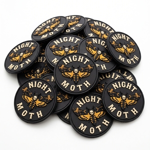 Badge rond 3D en PVC souple personnalisé, motif panneau de signalisation routière, pour sac à dos, veste, uniforme, casquette d'extérieur - Product Image 2