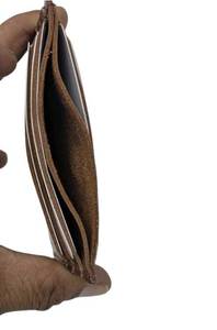 Premium Genuine Vintage Brown Leather Card Holder for Men Slim Minimalist Credit Card Wallet Manufacturer India - Product Image 4