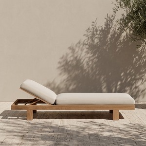 Custom Teak Sun Lounger <b>Outdoor</b> <b>Waterproof</b> <b>Cushion</b> Kiln Dried Grade AB Poolside Daybed B2B Bulk Direct Factory Supply V-Legal - Product Image 3
