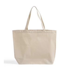 Bolsa de Mano Clásica de Algodón Reciclado Natural con Refuerzo, Bolsa de Compras Reutilizable, Impresión de Logotipo Personalizado, Bolsa Promocional al por Mayor - Product Image 4