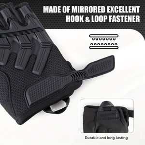 Guantes sin Dedos de la Mejor Calidad a Precio de Mayoreo, Guantes de Motociclismo de Medio Dedo con Pantalla Táctil, Precio de Mayoreo, OEM Personalizado - Product Image 5