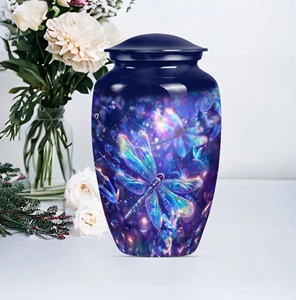 Urna Funeraria de Aluminio con Diseño de Libélula al Atardecer, para Cenizas de Adultos, Urna Conmemorativa con Diseño Oceánico, Hermosa Urna Grande - Product Image 6