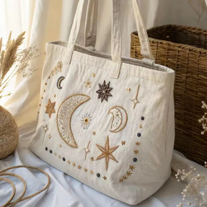 Sac fourre-tout en toile de coton durable, réutilisable, écologique, sac de courses en tissu épais, logo personnalisé, fournisseur en gros - Product Image 1