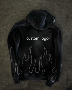 ACID WASH RHINESTONE <b>HOODIE</b> <b>500</b> <b>GSM</b> HEAVYWEIGHT FLEECE OVERSIZED CUSTOM OEM WHOLESALE MANUFACTURER SUPPLIER - Product Image 6