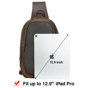 Bolso Bandolera de Cuero Genuino para Hombre, Mochila Cruzada de Piel de Vacuno para Ciclismo, Bolso de Hombro/Pecho para Teléfono Móvil, Venta Caliente - Product Image 5