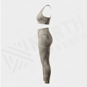 Conjunto de Yoga para Mujer, Secado Rápido, Transpirable, Ropa Deportiva para Gimnasio, Largo hasta la Rodilla, Tallas Grandes, Ropa Deportiva Activa, Color Personalizado - Product Image 3