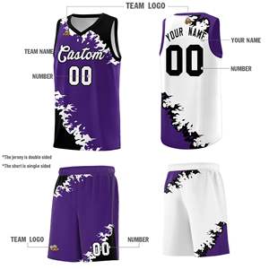 Vente flash - Uniforme de basket sans manches, personnalisez votre propre design avec le meilleur tissu tricoté, uniformes de basket respirants personnalisés - Product Image 2