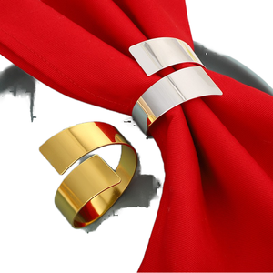 แหวนรองผ้าเช็ดปากเหล็กดีไซน์หรูทันสมัย สำหรับตกแต่งโต๊ะในงานแต่งงาน งานเลี้ยงสังสรรค์ และงานเฉลิมฉลองต่างๆ ที่บ้าน - Product Image 5