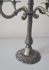 Candelabro de aluminio vintage de 5 brazos, tallado y grabado a mano, decoración navideña de lujo para el hogar. - Product Image 6