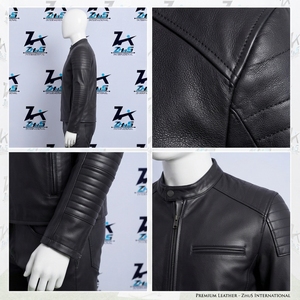 Veste en cuir de vache véritable de qualité supérieure, style slim, style streetwear, respirante, imperméable, pour moto - Product Image 4