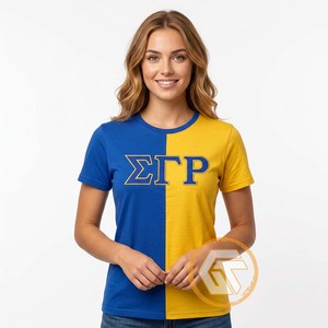 T-shirt personnalisé en coton respirant et écologique pour femmes de la sororité Sigma Gamma Rho – Collection Trésors Grecs – Idéal pour l'été et les tenues décontractées - Product Image 4