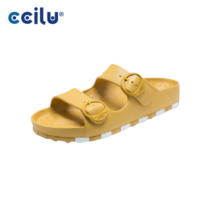 2024 Vegan Control de olores Antideslizante Correa de hebilla ergonómica Zapatillas de casa con correa de hebilla Jg11 - Product Image 1