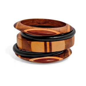 Handcrafted <b>Wooden</b> <b>Bangle</b> Collection Woodland Muse Collective Teak Mango Sisso & Bloodwood Jewelry fashion <b>bangle</b> - Product Image 2