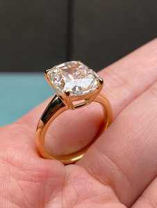 Fashion Unisex Jewelry 925 Silver VVS Moissanite <b>Long</b> <b>Cushion</b> Cut Gold Engagement Wedding Party Rings Promise Ring - Product Image 4