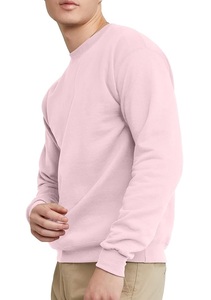 Breathable Eco-Friendly <b>Mens</b> <b>Pink</b> Color O-Neck Sweatshirts Thick Regular Fit Heavyweight Vintage Winter Sweatshirts OEM Services - Product Image 2