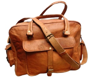 Venta al por mayor Retro Bolsos Casual Crossbody Bolsos Hombro Color Marrón 100% Cuero Genuino Laptop Messenger Bags Para Hombres Y Mujeres - Product Image 1