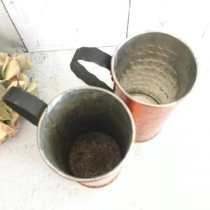 Mug Moscow Mule en cuivre martelé avec poignée, gobelet rétro en métal pour les fêtes, les boissons froides, réutilisable et écologique - Product Image 6