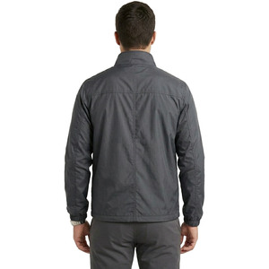 Veste coupe-vent en nylon solide pour homme, résistante à l'eau, avec fermeture éclair, logo personnalisé, haute qualité, vente en gros, OEM, faible MOQ - Product Image 2