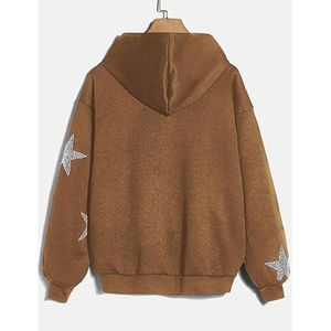 Nouvelle Tendance : Sweats à Capuche en Coton Mélangé avec Strass pour Hommes, Fabrication Usine, Haute Qualité, Polaire Hiver - Product Image 2