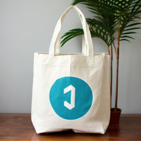 Sac fourre-tout en toile de coton 100% de haute qualité, 12 oz, beige, avec impression de logo personnalisé, fermeture éclair et poche, vente en gros, recyclable