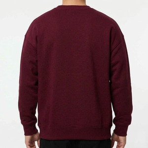 เสื้อสเวตเชิ้ตผ้าฟลีซหนาน้ำหนักมาก ขนาดใหญ่พิเศษ แบบคัสตอม OEM  เสื้อพูลโอเวอร์ขายส่ง แบบเรียบ ไม่มีลาย ผ้าฝ้าย 100% คุณภาพพรีเมียม คอกลม - Product Image 4