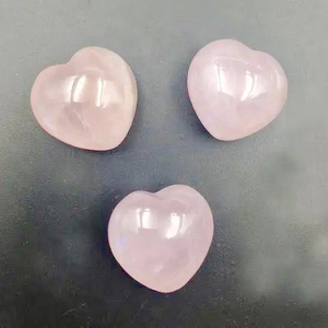 Commande en gros de cabochons plats en forme de cœur en quartz rose naturel de 5 mm, pierres semi-précieuses en vrac, au prix de gros. - Product Image 2