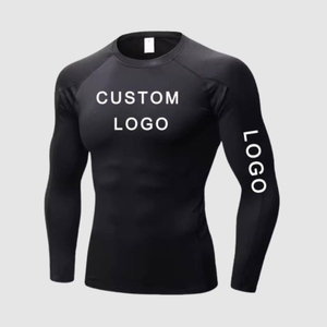 wholesale custom <b>compression</b> <b>shirt</b> <b>men</b> long sleeve gym fitness athletic workout base layer top activewear apparel - Product Image 6