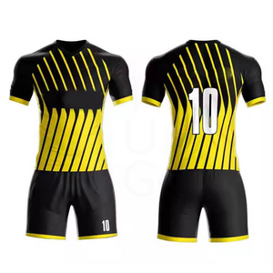 Nouvelle Saison 2025-2026 Ensemble Maillot de Football Col V 100% Polyester Haute Qualité Respirant Séchage Rapide Personnalisable OEM Uniforme de Football Numérique - Product Image 1