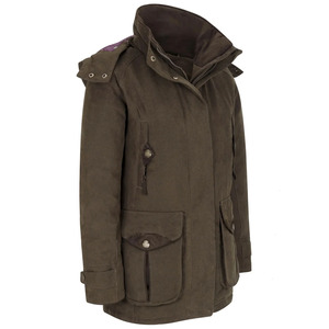 Veste à capuche unisexe Shero en néoprène vert olive, résistante à l'eau, pour l'hiver et les activités de plein air, avec fermeture à boutons et poches - Product Image 1