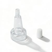 Bouchons compte-gouttes en ABS transparent souple anti-déversement pour flacons, 13mm-20mm, couleur personnalisée, pour usage cosmétique, vente en gros
