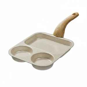 Juego de Sartenes de Hierro con Revestimiento de Acero Inoxidable, Antiadherentes, Resistentes al Calor, Compatibles con Inducción, con Mango de Plástico, Capacidad de 1-2L, para Cocina - Product Image 5