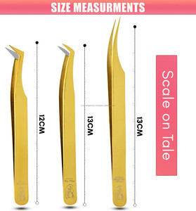 Wholesale Eyelash Extension Tweezers Fiber Grip Precision Lash Tweezers 45° 90° Volume Boot Lash Tool - Product Image 4