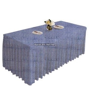 2025 New Pattern 100% Cotton Rectangle <b>Table</b> <b>Covers</b> Floral Print Hand Block Printed Pleated <b>Table</b> Cloths Trending Wholesale - Product Image 6