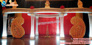 Pilares de boda de diamante, mandril de cristal de boda indio deslumbrante de Malasia, decoración Floral rústica - Product Image 2