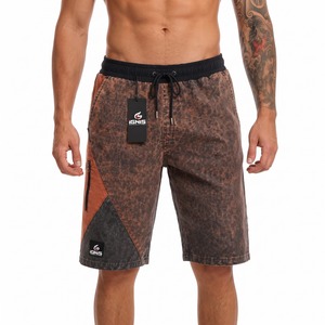 Men's Acid Wash <b>Fleece</b> <b>Shorts</b> Casual Relaxed Fit Drawstring Gym Workout Running <b>Shorts</b> Vintage Washed Style with OEM ODM - Product Image 6