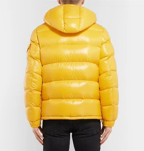 Bright Color Yellow Puffer <b>Jacket</b> Duck Down Glossy Finish Waterproof Shell High Quality Men Fashion Lightweight Winter Warm - Product Image 3