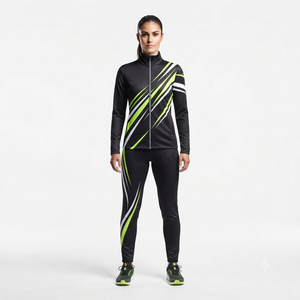 Women Cheerleading Team Tracksuit Custom Sublimation Sportswear Full Sleeve <b>Jacket</b> with Matching Athletic Training Pants - Product Image 4