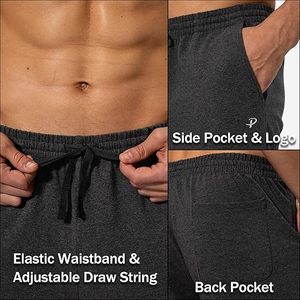 Pantalon de jogging décontracté pour homme, taille mi-haute, en polaire écologique imperméable, avec poche zippée, style élégant - Product Image 6