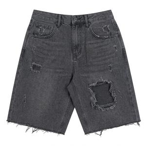 Shorts Bermuda en Jean pour Homme Style Vintage Coupe Bootcut Taille Mi-Haute Fermeture Boutonnée Séchage Rapide Décontracté Streetwear Vente en Gros Été - Product Image 3