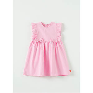 Vestido Estilo Coreano OZKIZ para Niñas, 100% Algodón, Moda de Verano con Decoración de Volantes para Niñas de 2 a 6 Años, Venta al Por Mayor - Product Image 1