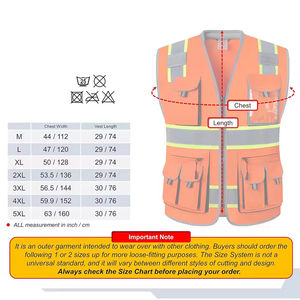 Chaleco Reflectante de Alta Visibilidad para Guardias de Seguridad, con Logotipo Personalizado LED, 100% Poliéster, Cierre Frontal, Chaleco de Seguridad Económico para Trabajadores - Product Image 6
