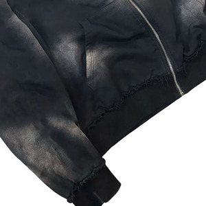 <b>Men's</b> <b>Black</b> <b>Tie</b> Dye Hoodie And Jogger Set French Terry Street Style Oversized Two Piece Sweatshirt Outfit Autumn Wear - Product Image 6