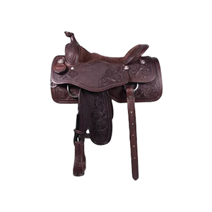 Sillín de caballo de cuero auténtico de calidad superior con colores y logotipo personalizados para montar en inglés occidental Diseño cómodo y duradero - Product Image 1