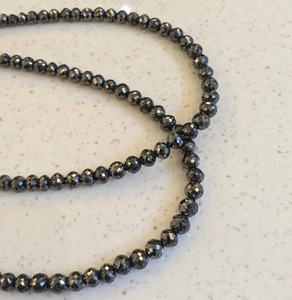 Cuentas Redondas Facetadas Negras Naturales de 6 mm, Hilo de 16 Pulgadas, Proveedor Mayorista de Cuentas Sueltas para Fabricación de Joyería en África - Product Image 4