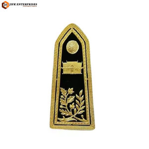 Patch de col Gorget Generals en tissu écologique de qualité supérieure avec options de conception personnalisées pour la décoration de vêtements à coudre - Product Image 3