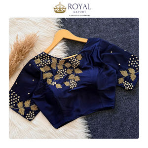 เสื้อผู้หญิงผ้าไหมมินโตริ ดีไซน์สวยทันสมัย ตกแต่งด้วยงานฝีมือเย็บปักถักร้อยอย่างประณีต เหมาะสำหรับงานปาร์ตี้และงานแต่งงาน - Product Image 4